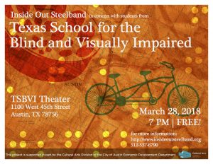 Inside Out Steelband in concert featuring Texas School for the Blind and Visually Impaired