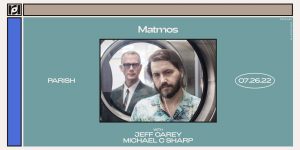 Resound Presents: Matmos w/ Jeff Carey and Michael C Sharp @ Parish on 7/26