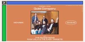 101X Homegrown Live, Spune & Resound Presents: Quiet Company: Farewell Show w/ The Rocketboys