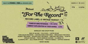 Resound Weekender: For The Record: Vendor Market + Thor Harris' Ambient Exploration w/ Bird Peterson on 3/11